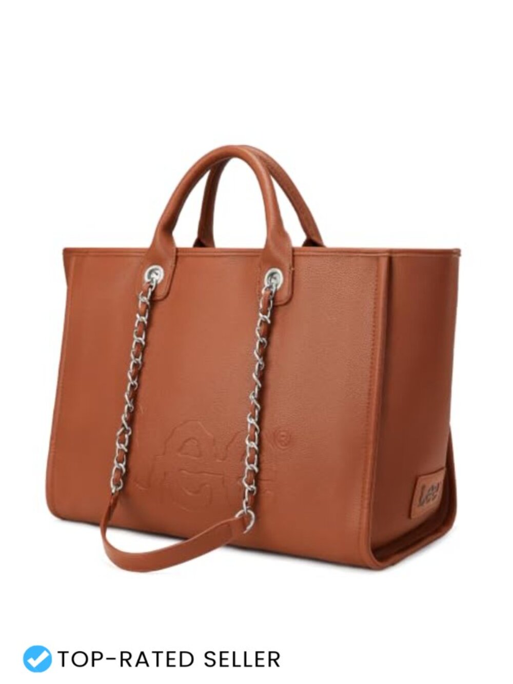 Extra Large Vegan Leather Work Tote Bag for Women with Zipper, Fits Laptop and